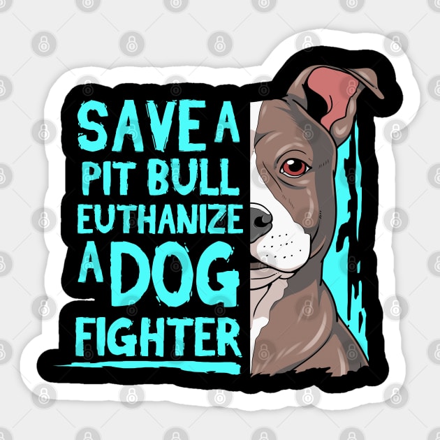 Cool Save A Pitbull Gift Product Pit Bull Lover Design Sticker by Linco